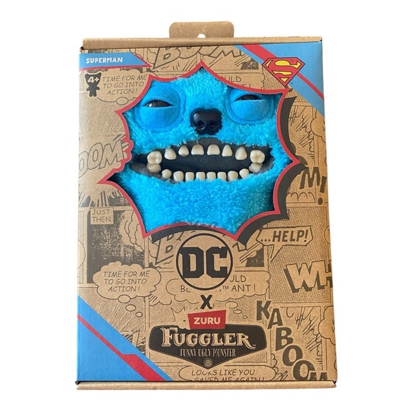 Zuru Fuggler DC Superman Plush Toy NEW Funny Ugly Monster 9” Toy Collectible - Picture 1 of 5